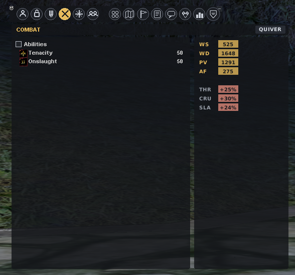 Combat panel
